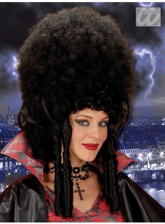 Pruik Renaissance  zwart