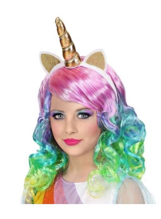 Unicorn pruik voor kinderen