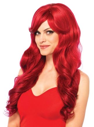 Leg Avenue pruik long wavy red