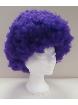 Afro pruik paars groffe krul