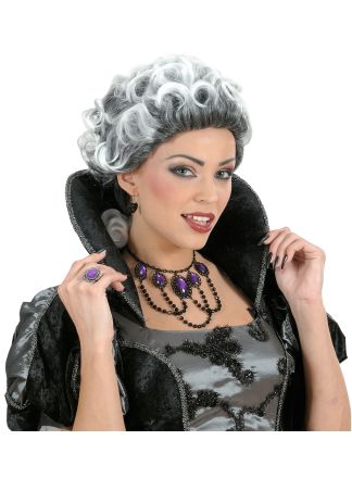 Grijze Gothic Markies pruik