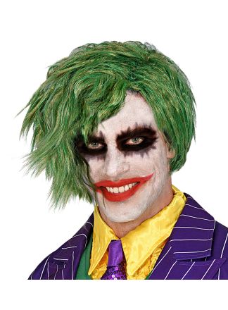 Evil clown "The Joker" pruik volwassenen