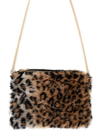 Schoudertas bont panter print