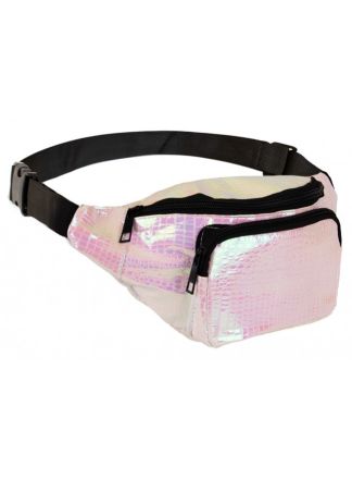 Heuptasje slangeleerprint wit