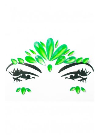 Neon glow gezichtssticker groen