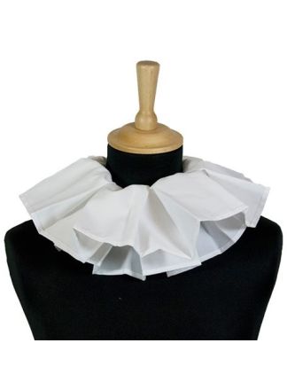 Pieten kraag geplooid wit