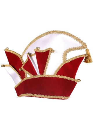 Prinsensteek fluweel rood-wit goud