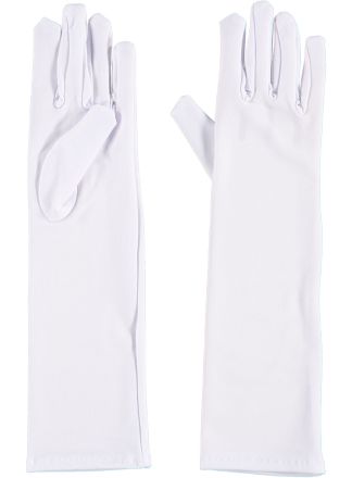 Nylon handschoenen wit