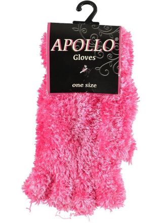 Vingerloze handschoenen soft fluor pink