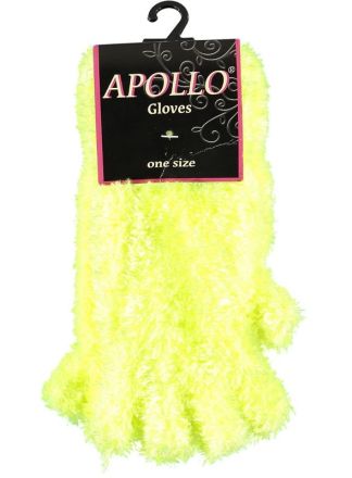Vingerloze Handschoenen soft fluor geel