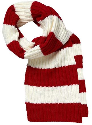 Rood-witte kinderdas junior  (145x17cm.)