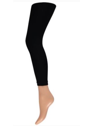 Zwarte dames legging 200DEN. voetloos