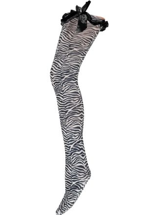 Stay up kousen met strik zebra