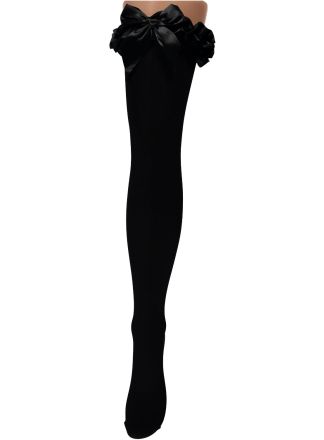 Stay up kousen met strik zwart