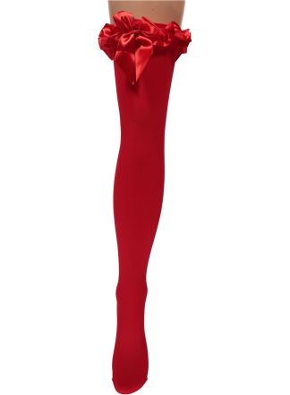Stay up kousen met strik rood