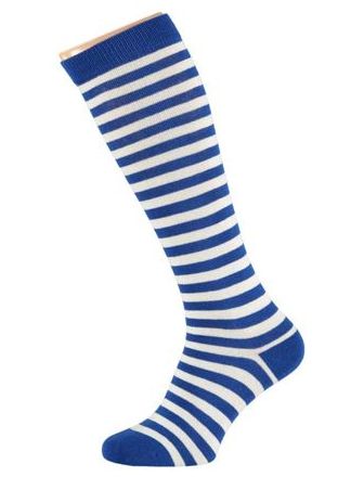 Carnaval kniekousen blauw-wit