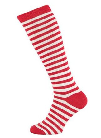 Carnaval kniekousen rood-wit