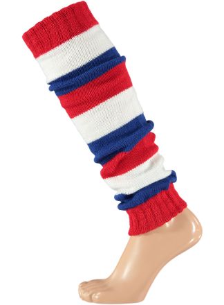 Beenwarmers carnaval  rood-wit-blauw