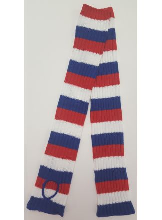 Beenwarmers  met gat rood-wit-blauw