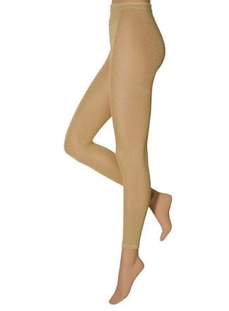 Dames legging (60denier) goud lurex
