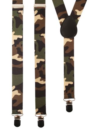 Bretels leger camouflage print