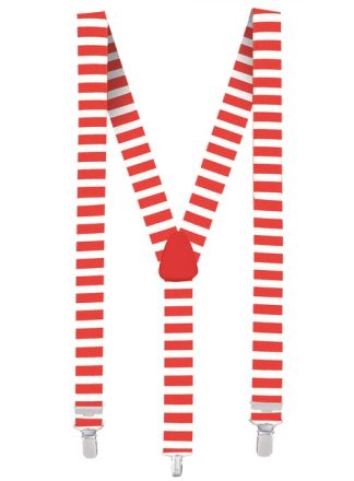 Bretels rood-wit Gestreept