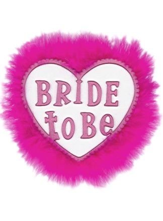 Vrijgezellen broche "Bride to be" 7x6cm.