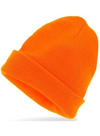 Neon wollen muts fluor oranje