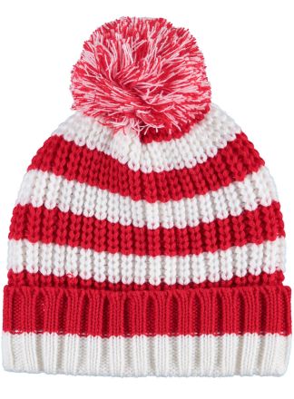 Gebreide carnaval muts rood-wit