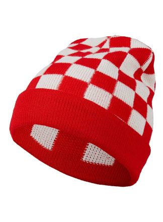 Brabant Beanie muts rood-wit
