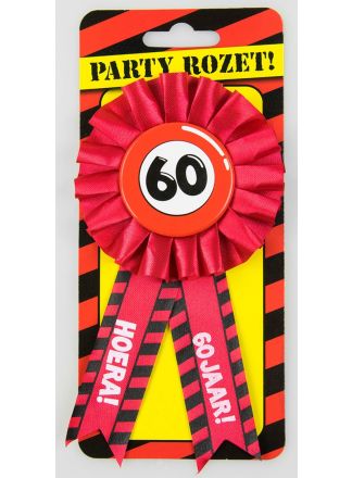 Party Rozet stopbord 60 jaar