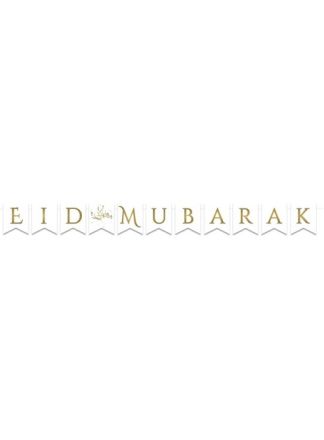 Letterbanner Eid Mubarak goud