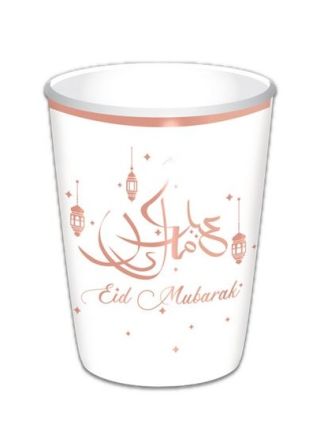 8 Bekers Eid Mubarak RoseGoud 35cl