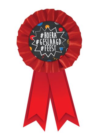 Geslaagd button 8x14,5cm.