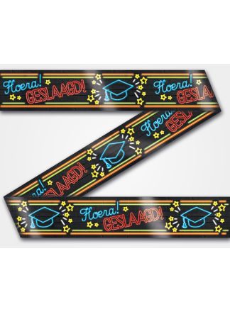 Neon party afzetlint geslaagd 12mtr