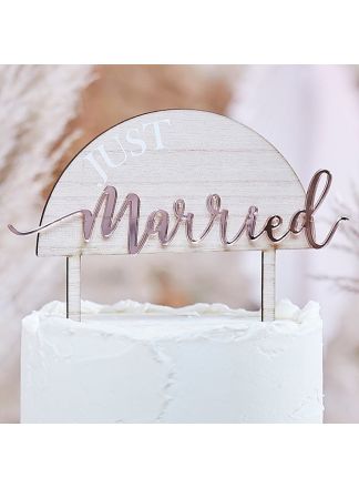 Wooden Cake topper Just Married