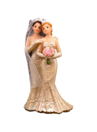 Trouwfiguurtje lesbisch stel 10cm.