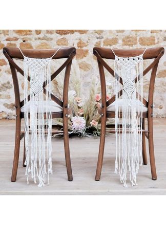 Hippe bruiloft stoel versiering