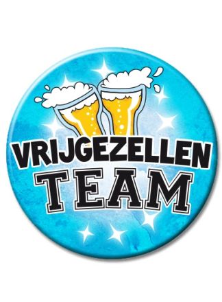 Button XL (10cm.) vrijgezellen team heren