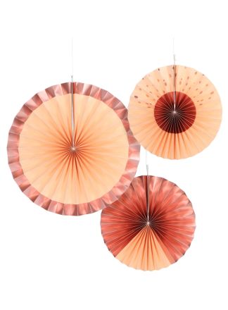 Paper fans Elegant Lush Blush 3st.