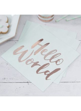 20 Hello world mint servetten