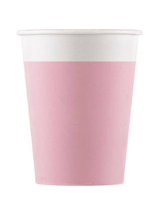 Bekers Composteerbaar Roze 220ml 8stuks