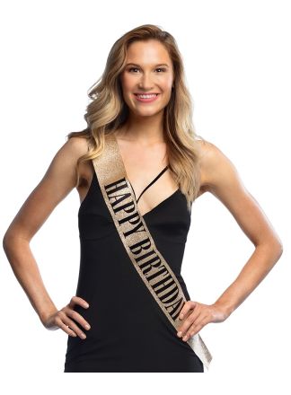 Sjerp Happy Birthday 150cm. Goud