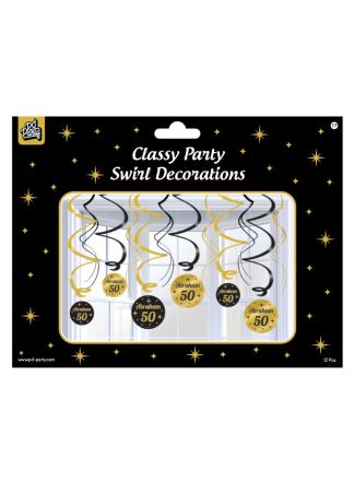 Classy Party Swirls Abraham 12stuks.