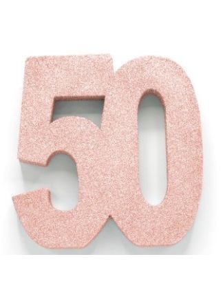 Table Decoratie 50 rosegold 20x20cm.