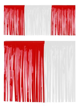 PVC guirlande rood/wit 6mtr x30cm BRANDVEILIG