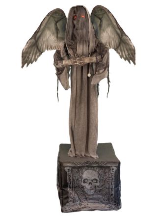Demonische engel geanimeerde grafsteen 168cm.