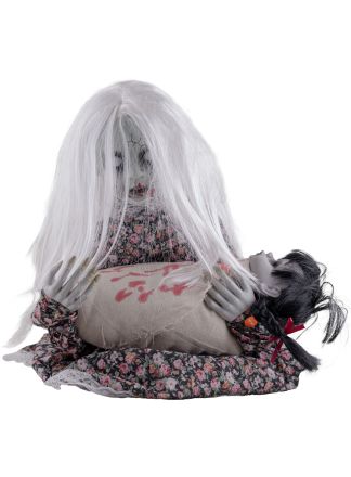 Animatie Meisje met huilende baby 50cm.