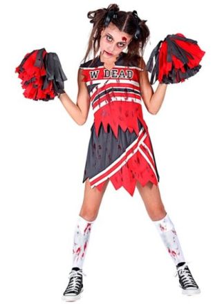 Halloween Zombie cheerleader pakje 4dlg.