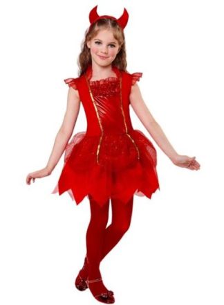 Red Devil dress 2dlg. (met horens)